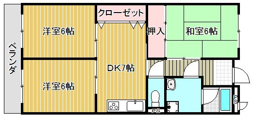 Ｖｉｌｌａｇｅ　Ｖａｌｌａｙ石部 203号室 間取り