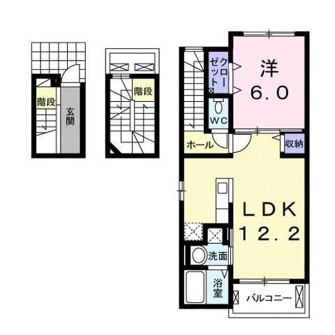 リバーサイド野洲 304号室 間取り