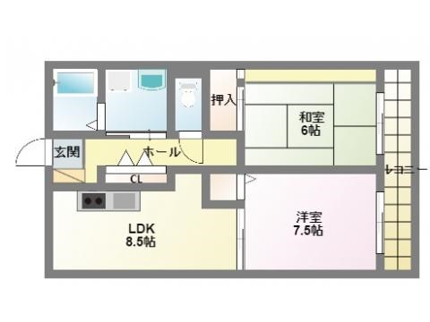 フルーレ伊勢Ⅱ 間取り