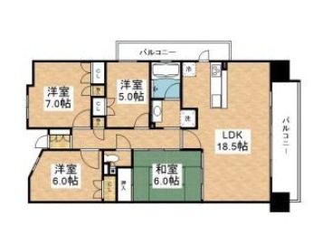 ハイネスステーシァ守山　【定期借家】 405号室 間取り