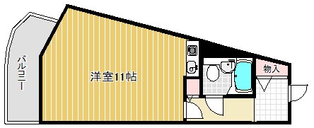 琵琶湖アーバンリゾートⅢ番館 411号室 間取り