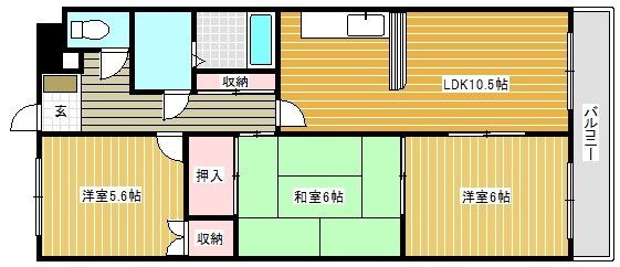 ピュアINN21 106号室 間取り
