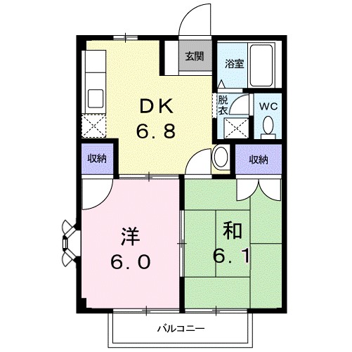 エクセルカーサ 203号室 間取り