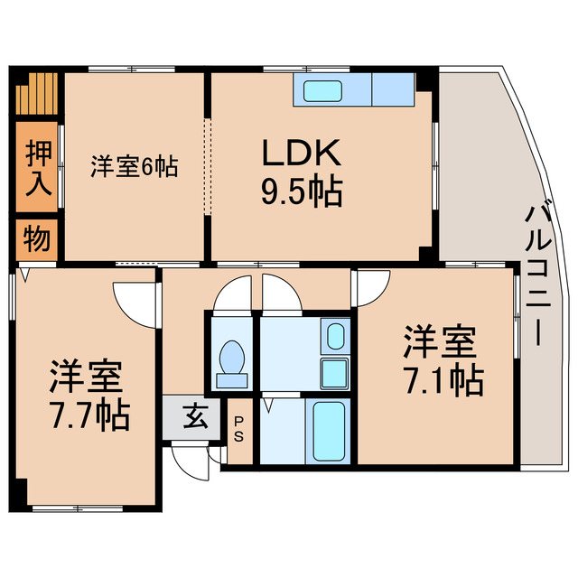 カサベルデ 401号室 間取り