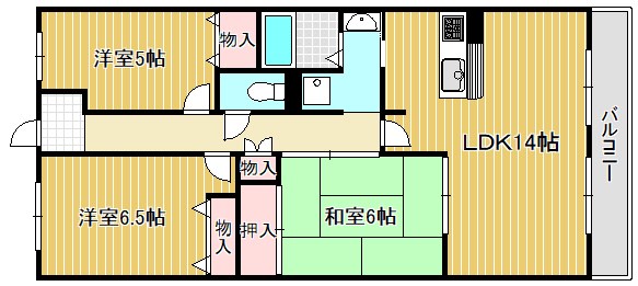 アメニティRITTO 601号室 間取り