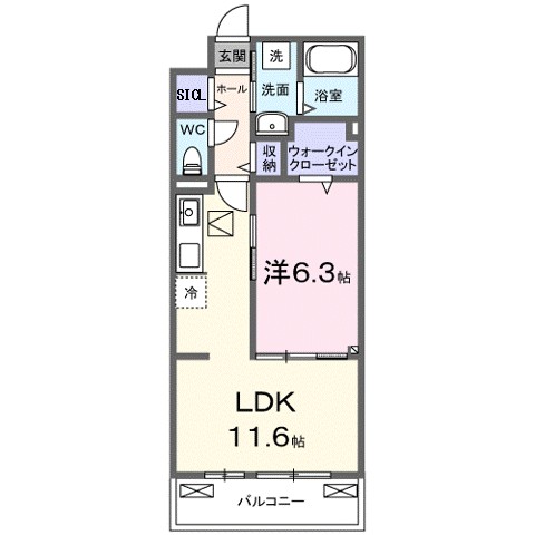 ラクーン守山 103号室 間取り