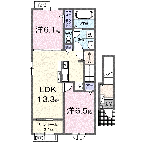 リアン　近江 201号室 間取り