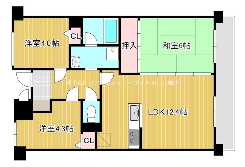 NOVA近江八幡 610号室 間取り