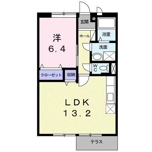 リバテイ西藤 104号室 間取り