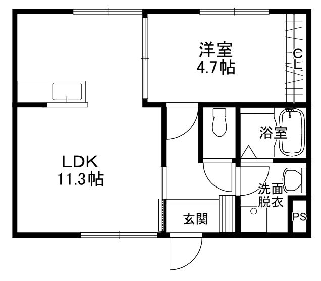 CLARIAS 103号室 間取り
