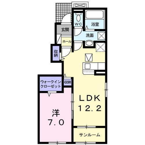 フローラ愛知川 101号室 間取り