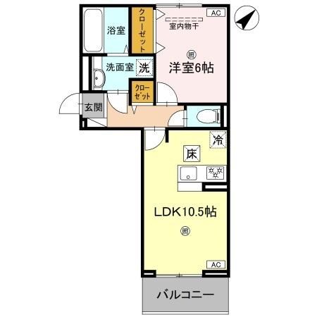 BRANSIA小篠原 303号室 間取り
