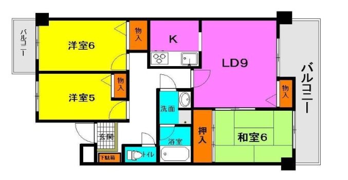 サニークレスト野洲 303号室 間取り