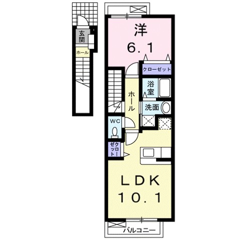 モンプ－カ　２８ 202号室 間取り