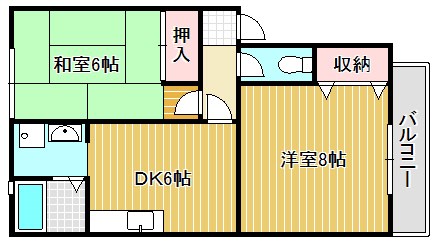 リヴェール 201号室 間取り