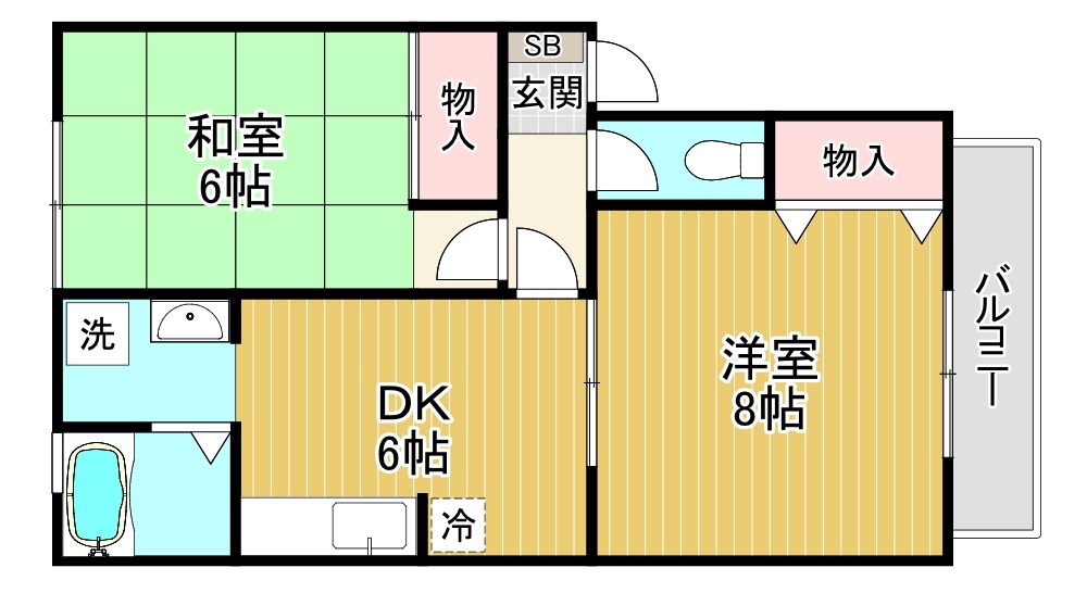リヴェール 201号室 間取り