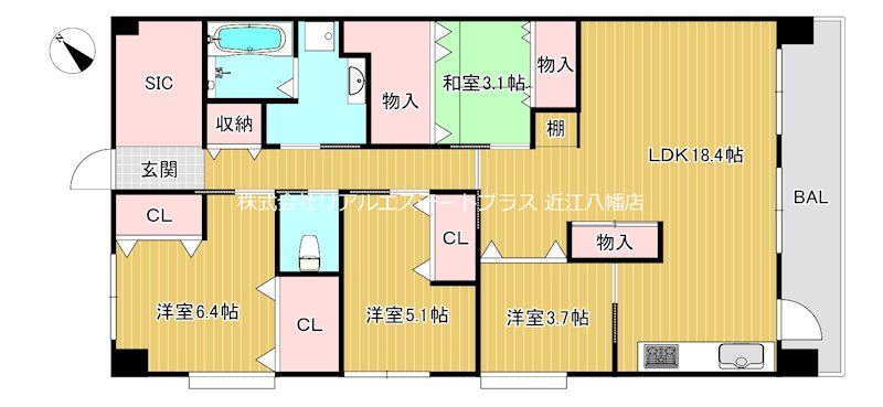 アルティプラザ野洲  402号室 間取り