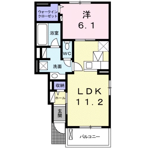 グリーン琥珀近江Ⅱ 103号室 間取り