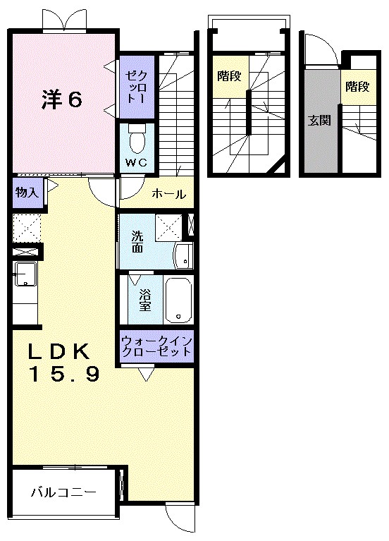 悠空感 304号室 間取り