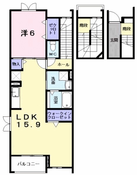 アルドーレ 307号室 間取り