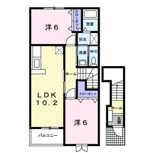 カレント 201号室 間取り