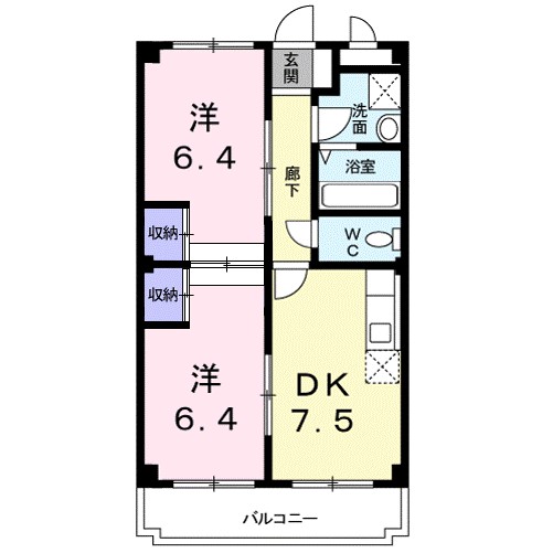 エスポアールホーク 402号室 間取り