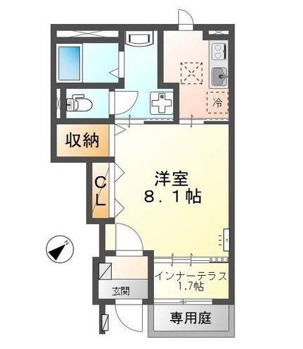 102号室 間取り