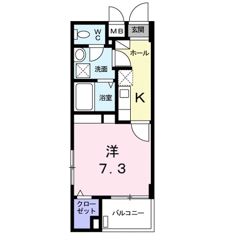 セルフィール 102号室 間取り