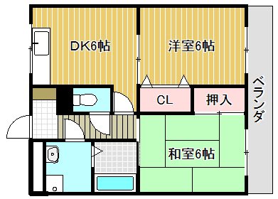 ハースイン久野部 207号室 間取り