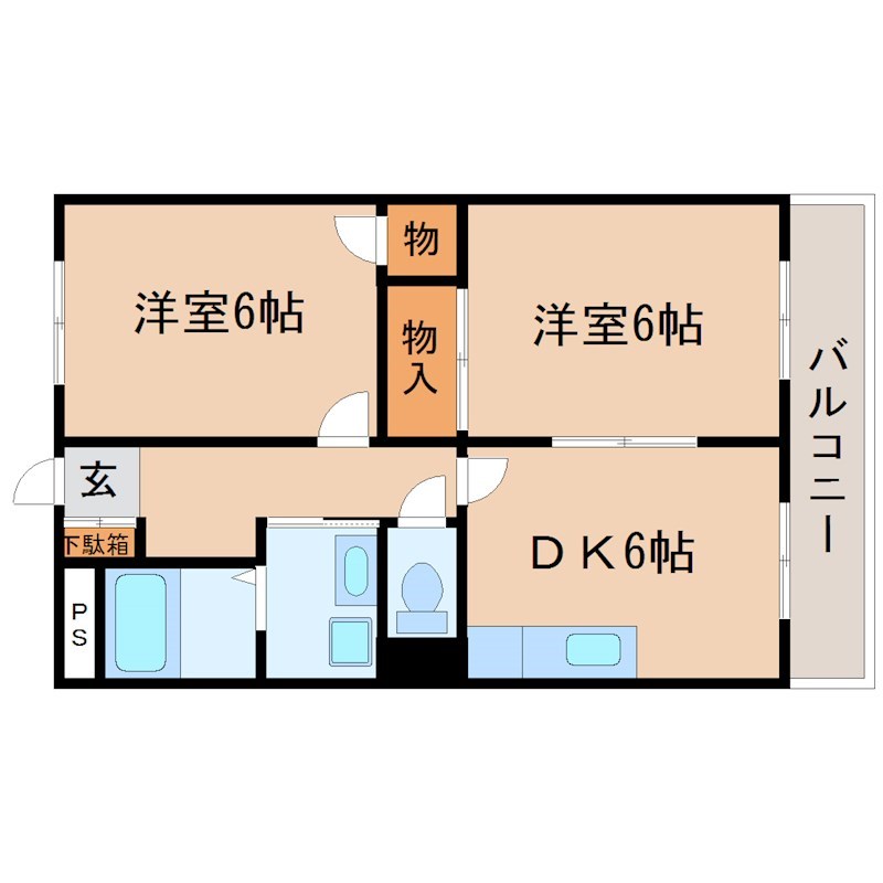 ロザージュⅡ  105号室 間取り