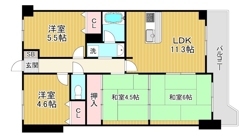 コスモ守山1番館 間取り