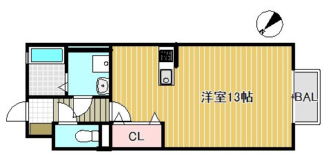 シャルマン  203号室 間取り