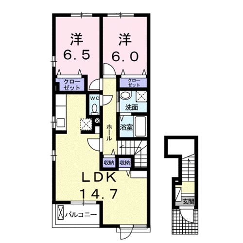 フェリオ 201号室 間取り