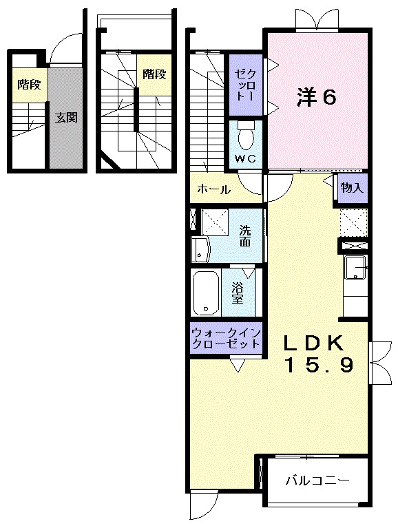 悠空感 301号室 間取り