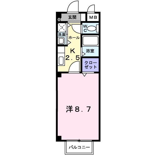 ベル　クール 203号室 間取り