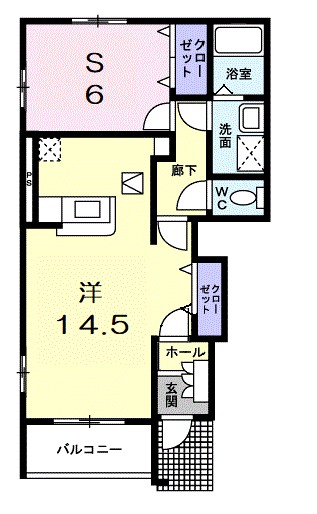 ラフレーズ 101号室 間取り