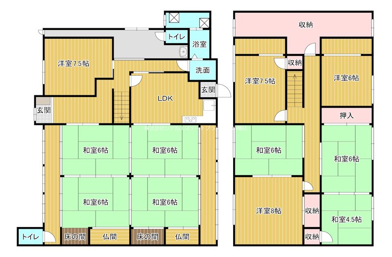日野町山本貸家 間取り