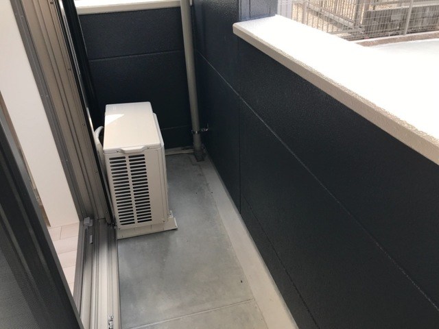 野洲市西河原新築アパート ベランダ
