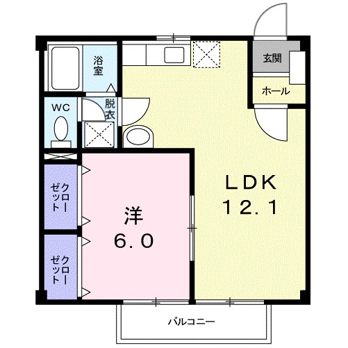 リバティ　栄 101号室 間取り