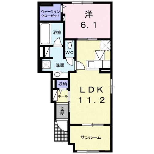 カルムハチマン 103号室 間取り