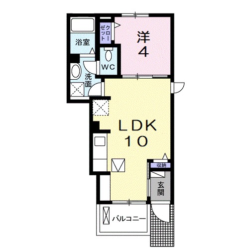 ＣＲＥＶＩＡ 105号室 間取り
