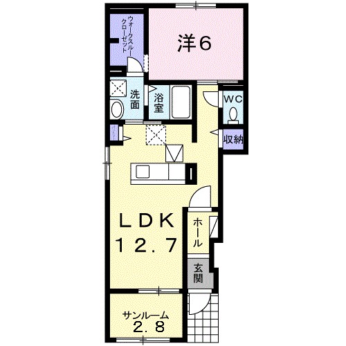 グランエスポワール 101号室 間取り