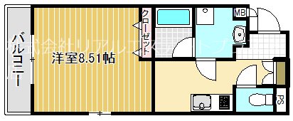 コテージ下之郷 102号室 間取り