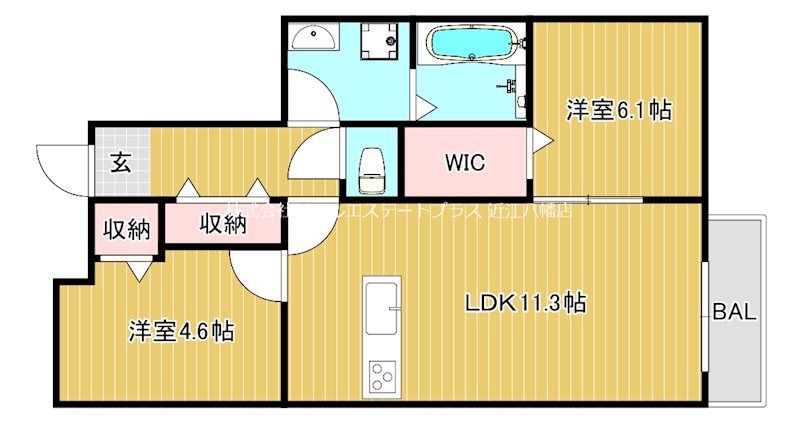 ベルリードF.mio  102号室 間取り