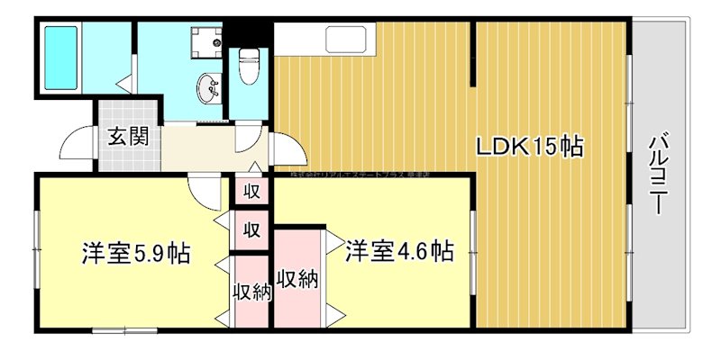 ベルヴィ栗東  321号室 間取り