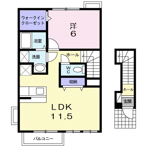 ノール・アンソレイエ・Ｓ 201号室 間取り