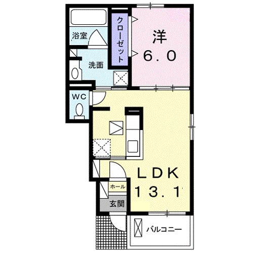 メディカル・中小路南Ⅰ 103号室 間取り