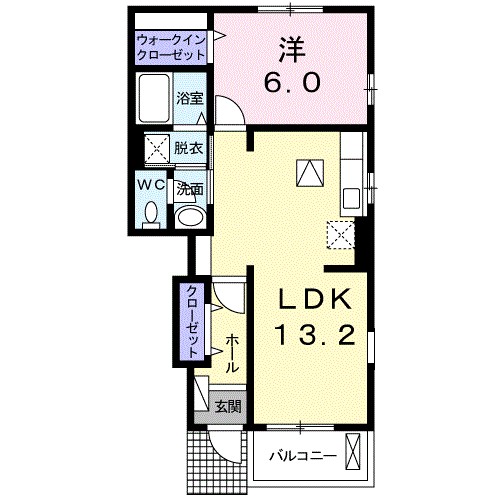 モンテ　グランデ　Ⅰ 103号室 間取り