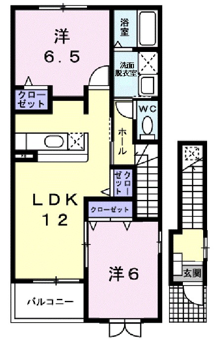 パインビレッジ９０ 203号室 間取り