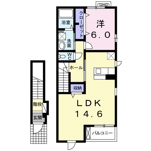 モンテ　グランデ　Ⅱ 204号室 間取り